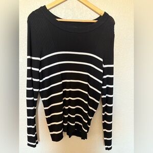 Size 22/24 - Black and White Striped Sweater